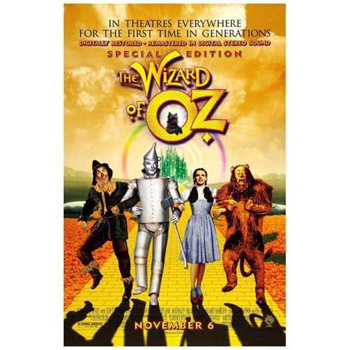 Judy Garland WIZARD OF OZ 1939 restored movie poster 11x17 Victor Fleming