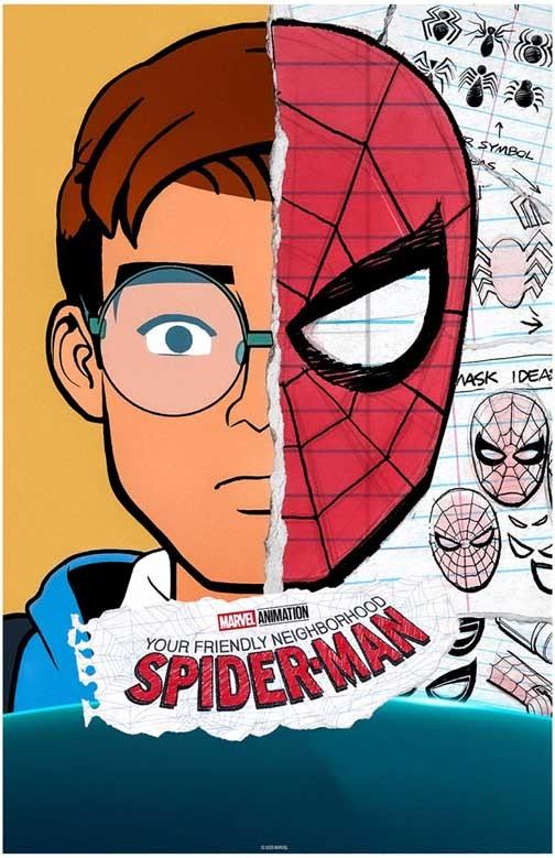 animated YOUR FRIENDLY NEIGHBORHOOD SPIDER-MAN movie poster 11x17
