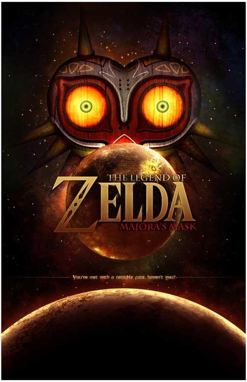 THE LEGEND OF ZELDA MAJORA'S MASK planet video game poster 11x17