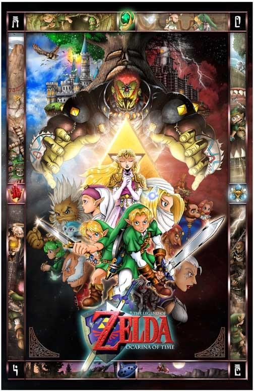 THE LEGEND OF ZELDA OCARINA OF TIME video game poster 11x17