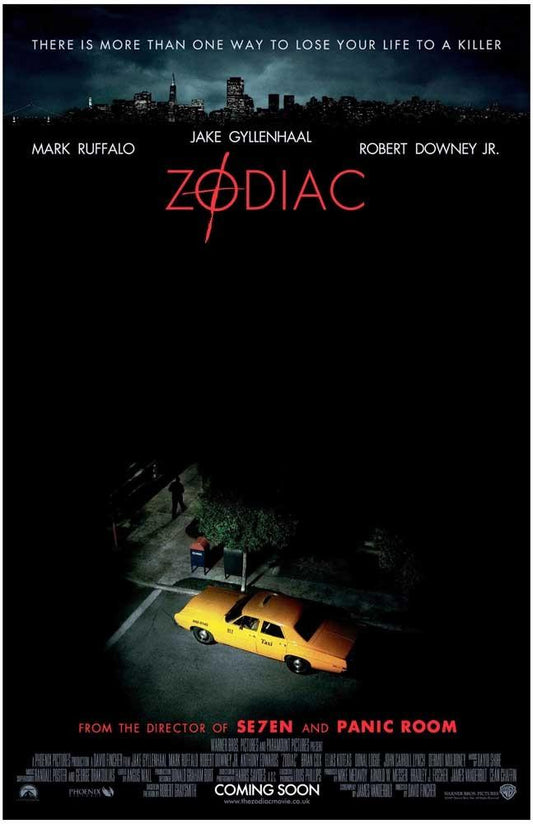 Mark Ruffalo ZODIAC Jake Gyllenhaal Robert Downey Jr Fincher movie poster 11x17