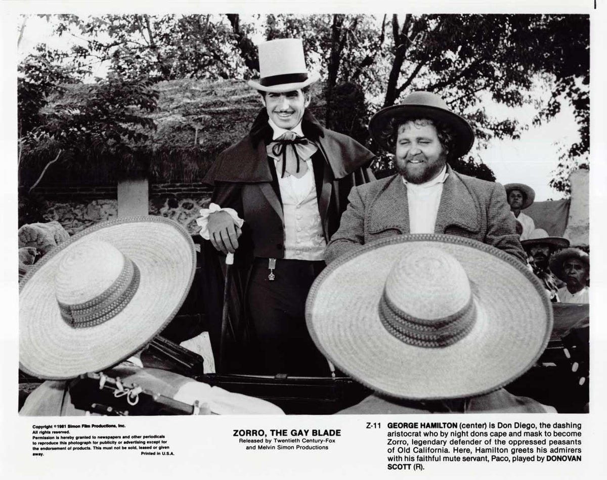 George Hamilton ZORRO, THE GAY BLADE original 10x8 photo 1981
