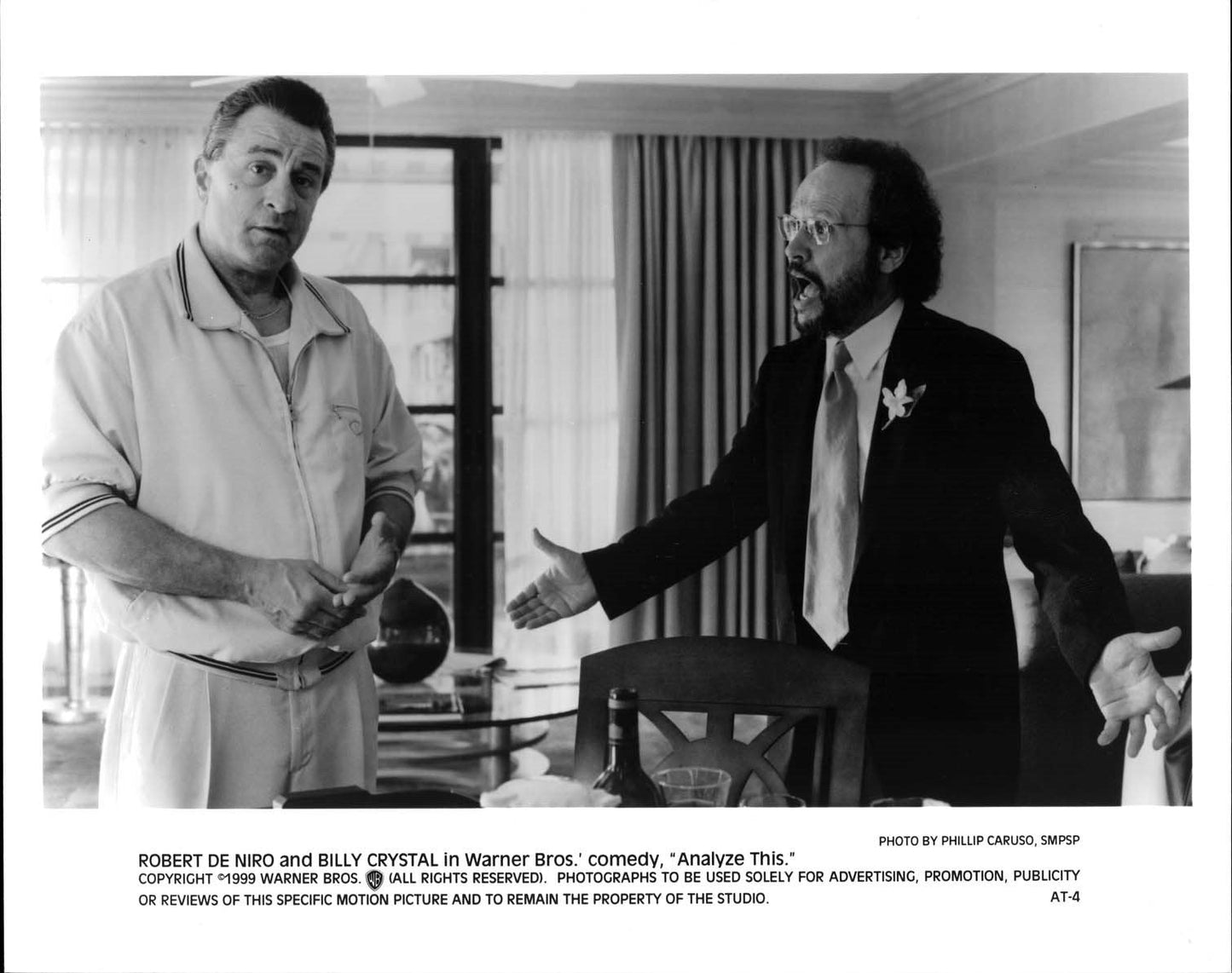 Robert De Niro ANALYZE THIS Billy Crystal original press photo 1999