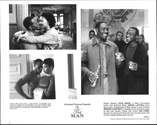Nia Long BEST MAN Taye Diggs Morris Chestnut original press photo 1999
