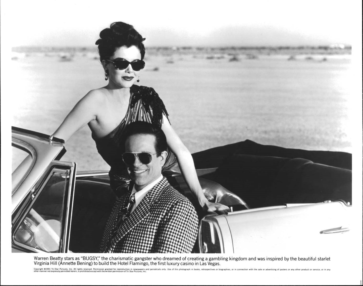 Warren Beatty BUGSY Annette Bening original press photo 1991