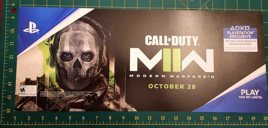 Sony PLAYSTATION wall display signage CALL OF DUTY MODERN WARFARE 2 store sign