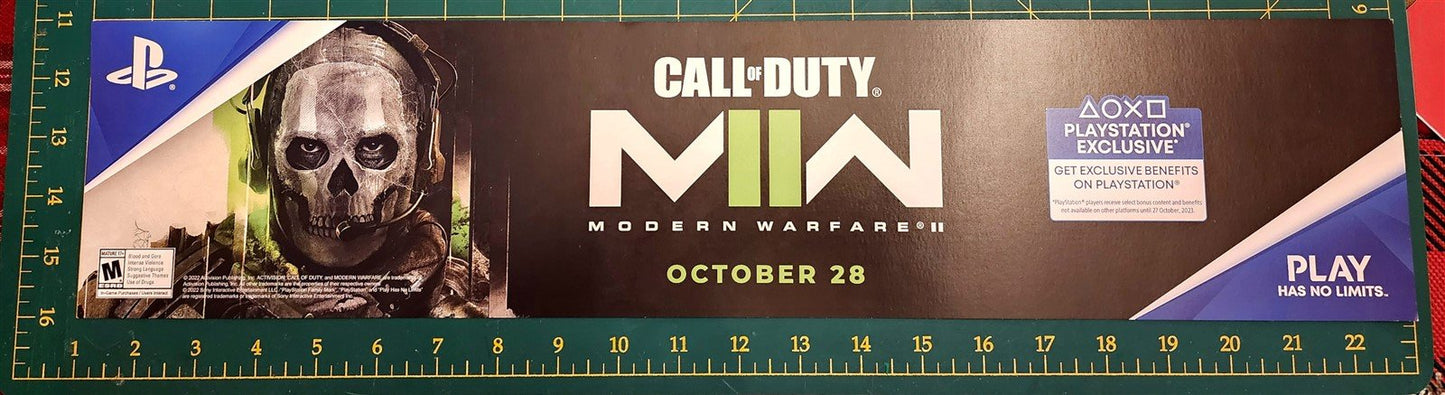 Sony PLAYSTATION banner signage CALL OF DUTY MODERN WARFARE 2 store sign
