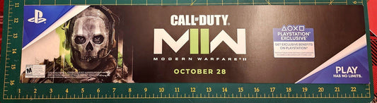 Sony PLAYSTATION banner signage CALL OF DUTY MODERN WARFARE 2 store sign