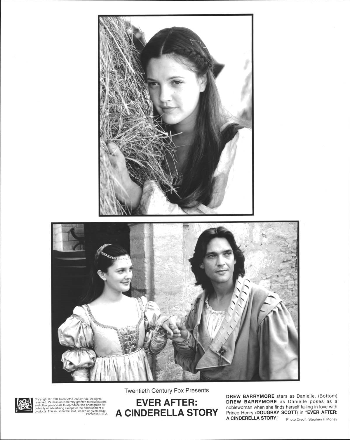 Drew Barrymore EVER AFTER Dougray Scott original press photo 1998