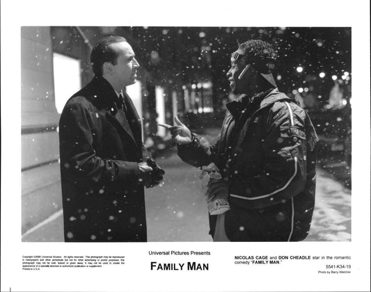 Nicolas Cage FAMILY MAN Don Cheadle original press photo 2000
