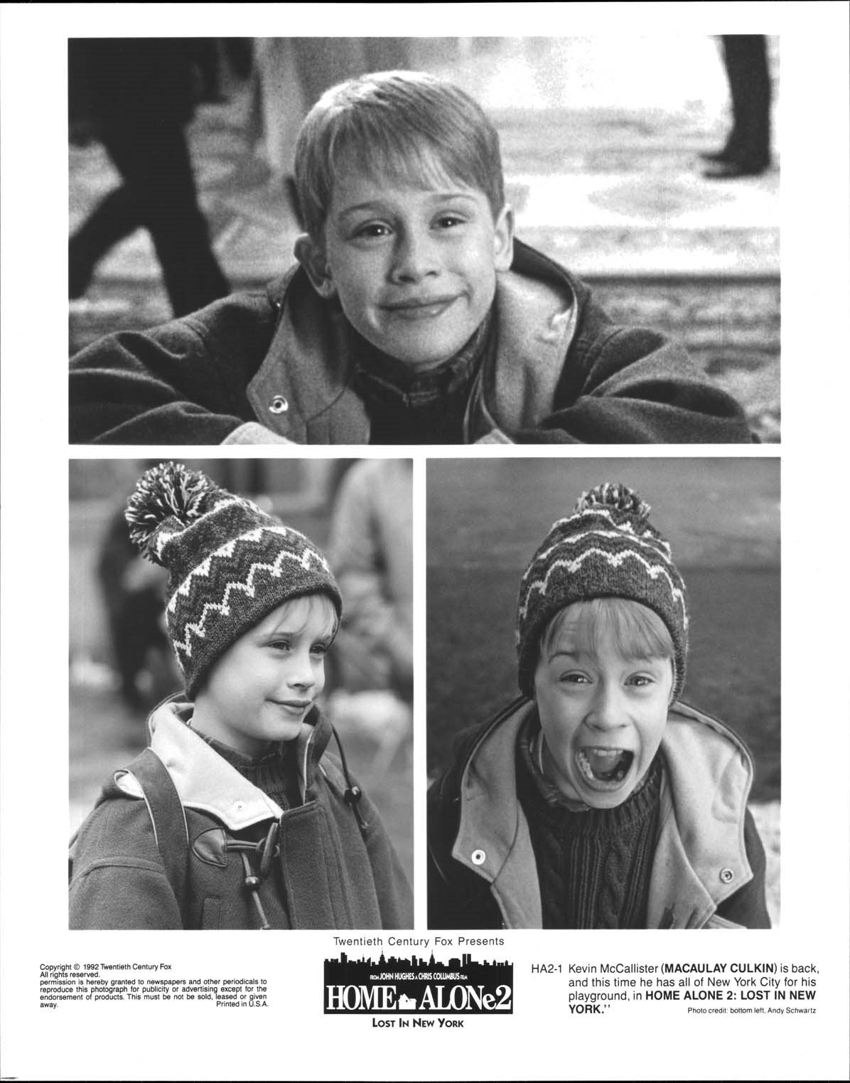 Macaulay Culkin HOME ALONE 2 Joe Pesci Daniel Stern original press photos 1992