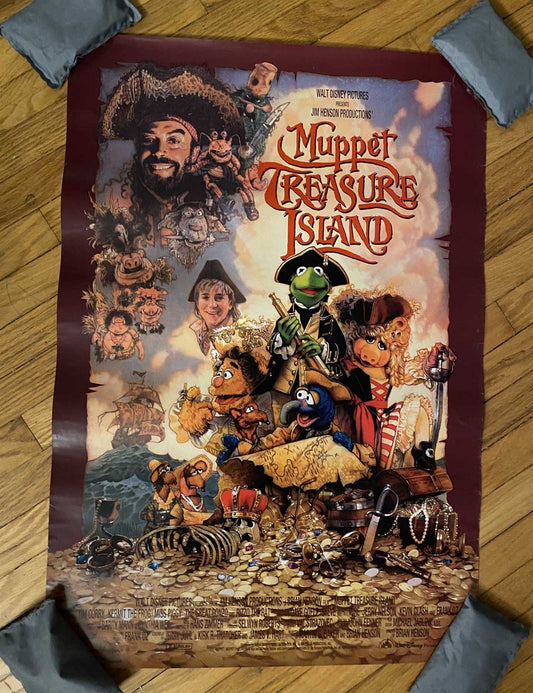 Disney MUPPET TREASURE ISLAND studio 1996 mini movie poster Drew Struzan