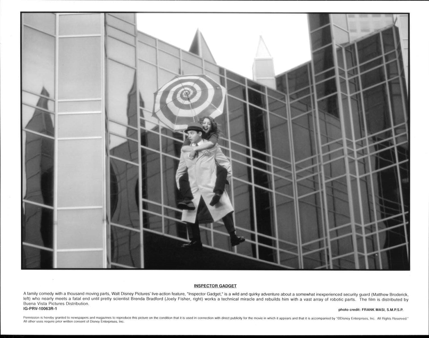 Matthew Broderick INSPECTOR GADGET Joely Fisher original press photos 1999