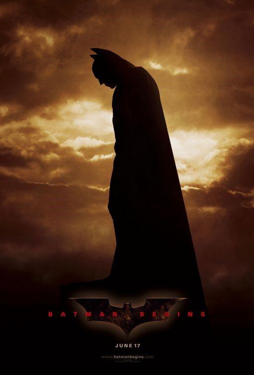 Christian Bale BATMAN BEGINS 2005 original rolled DS advance movie poster 27x40