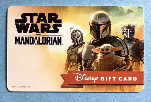 Lucasfilm THE MANDALORIAN & GROGU collectible gift card Disney Theme Parks