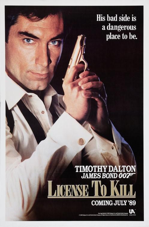 James Bond 007 LICENSE TO KILL original advance movie poster 27x41 rolled