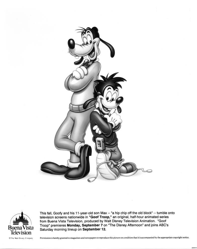 Disney 1992 Jim Cummings GOOF TROOP Rob Paulsen press kit with photos & slides