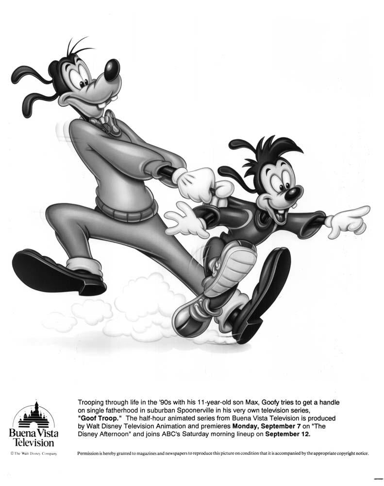 Disney 1992 Jim Cummings GOOF TROOP Rob Paulsen press kit with photos & slides