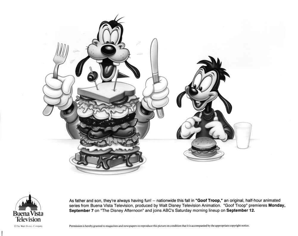 Disney 1992 Jim Cummings GOOF TROOP Rob Paulsen press kit with photos & slides