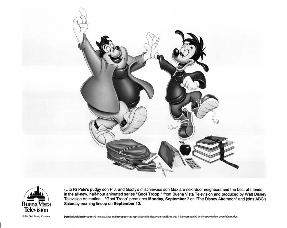 Disney 1992 Jim Cummings GOOF TROOP Rob Paulsen press kit with photos & slides