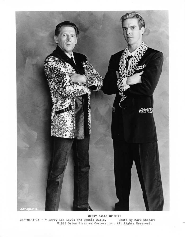 Dennis Quaid GREAT BALLS OF FIRE original press photo 1988