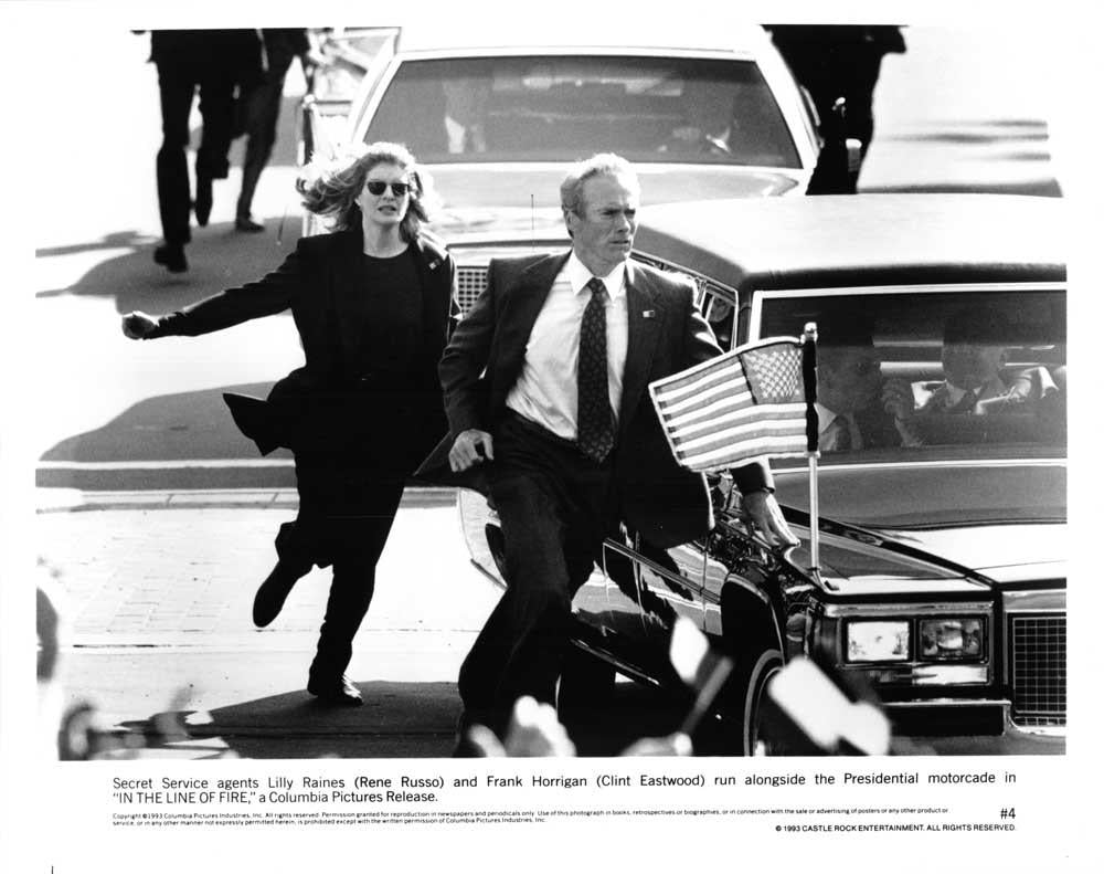 Clint Eastwood 1993 IN THE LINE OF FIRE original press photos Rene Russo