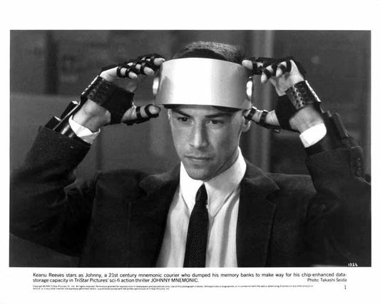 Keanu Reeves 1995 JOHNNY MNEUMONIC original press photo