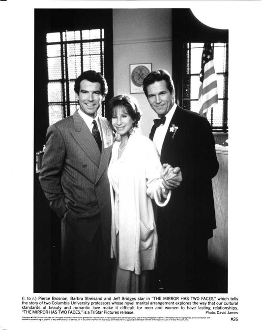 Barbra Streisand MIRROR HAS TWO FACES Pierce Brosnan Jeff Bridges press photo