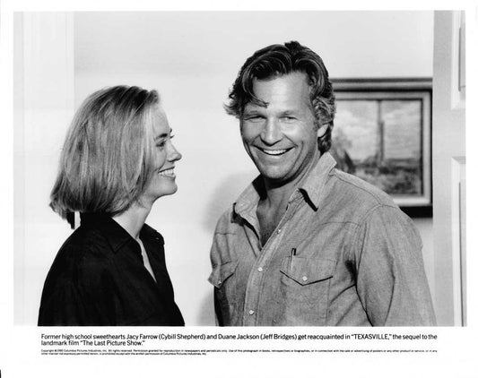Jeff Bridges TEXASVILLE Cybil Shepherd original press photo 1990