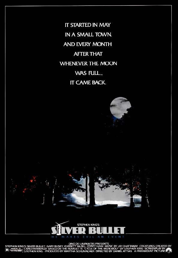 Gary Busey SILVER BULLET promo movie poster ORIGINAL 17x24 rolled Stephen King