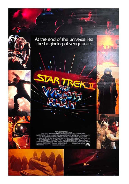STAR TREK II WRATH OF KHAN premiere 1982 promo movie poster ORIGINAL 17x24