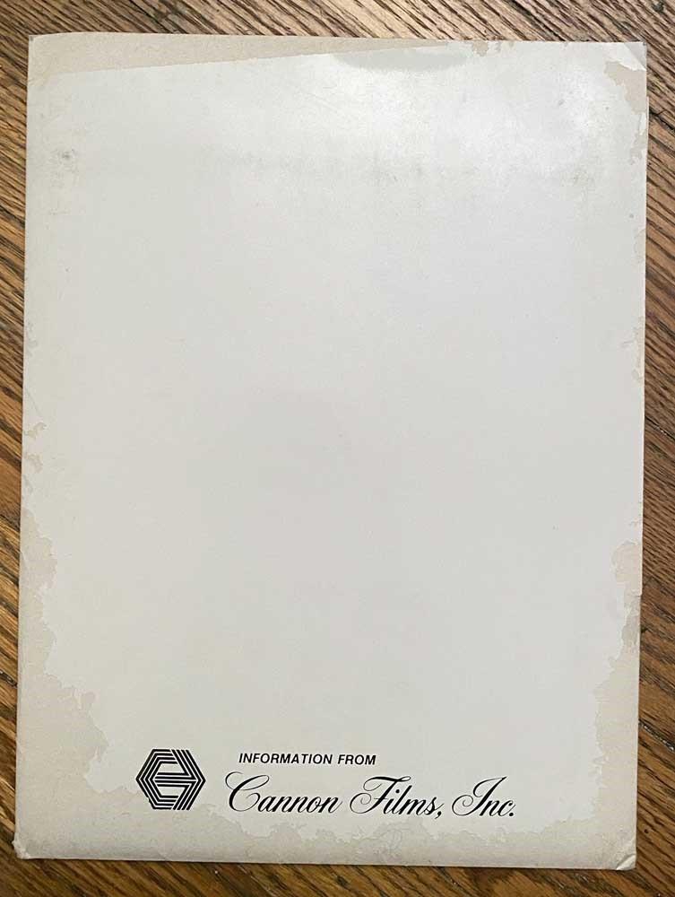 Cannon Films ROCKULA, RIVER OF DEATH, TEN LITTLE INDIANS press kit with photos