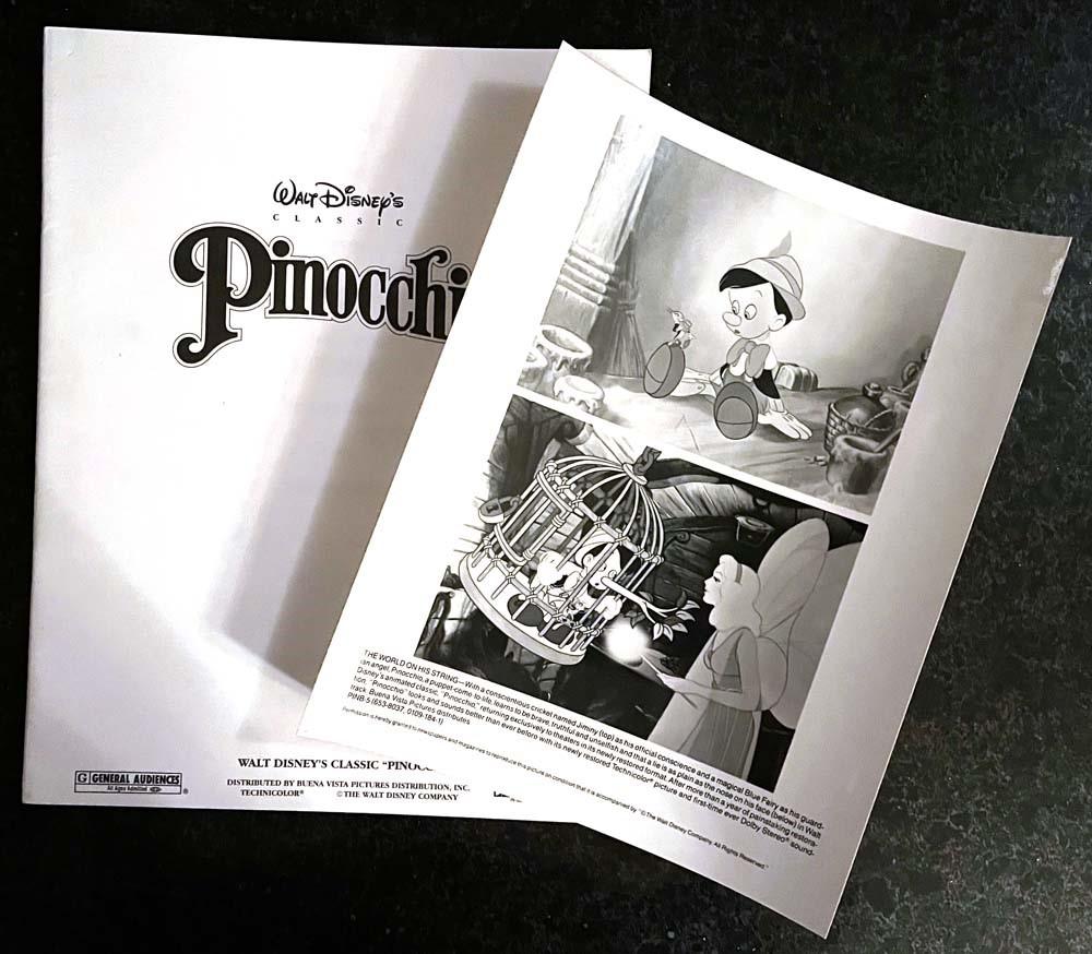 Disney 1992 PINOCCHIO press kit