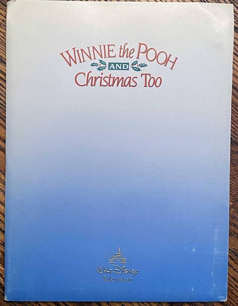 Disney 1991 WINNIE THE POOH AND CHRISTMAS TOO press kit with photos