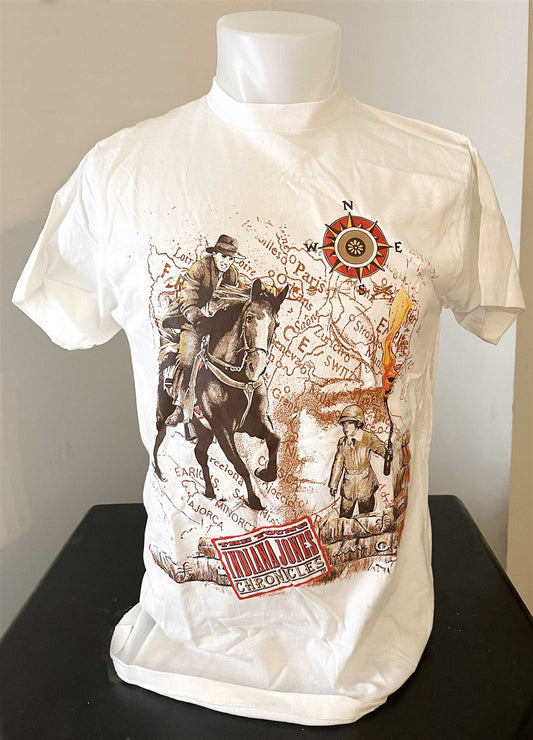 1992 YOUNG INDIANA JONES vintage riding horse tee shirt One Size