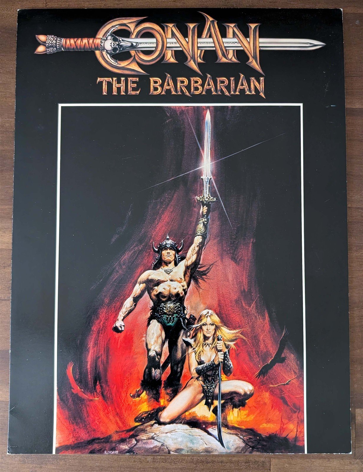 Arnold Schwarzenegger CONAN THE BARBARIAN promotional brochure 1982