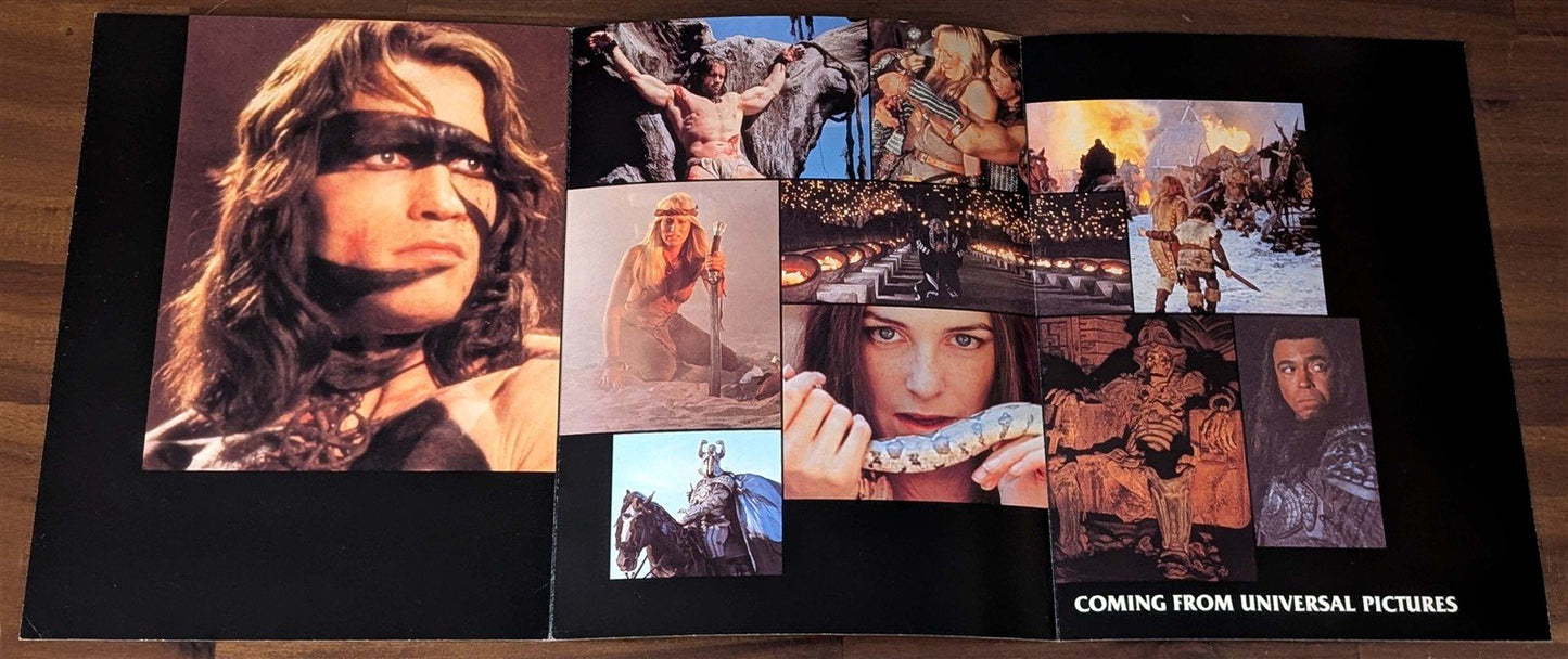 Arnold Schwarzenegger CONAN THE BARBARIAN promotional brochure 1982