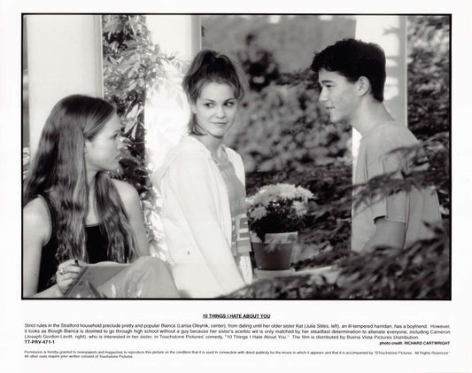 Julia Stiles 10 THINGS I HATE ABOUT YOU Joseph Gordon-Levitt 1999 press photo