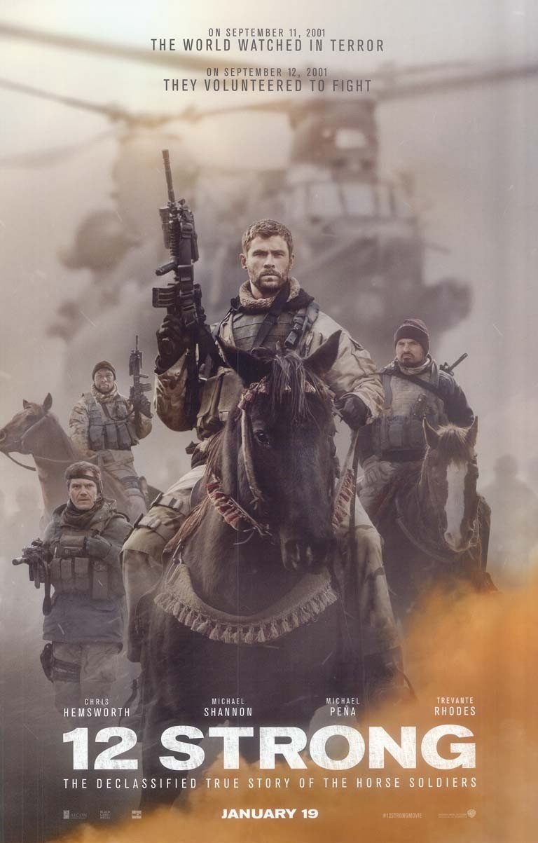 Chris Hemsworth 12 STRONG Michael Shannon original studio movie poster 11x17