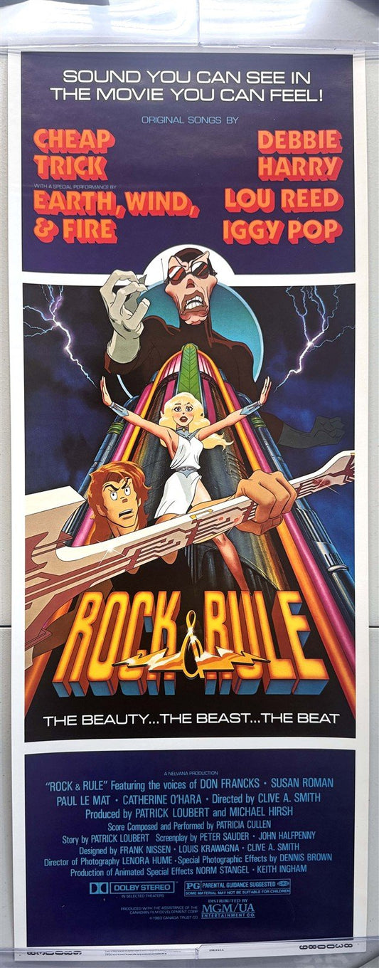 Catherine O'Hara ROCK & RULE 14x36 insert ORIGINAL ROLLED movie poster 1983