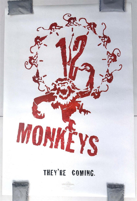 1995 Bruce Willis 12 MONKEYS original advance 1-Sheet theater movie poster 27x40