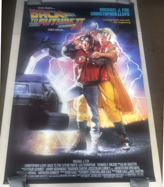 BACK TO THE FUTURE PART 2 original 27x40 movie poster 1989 Drew Struzan
