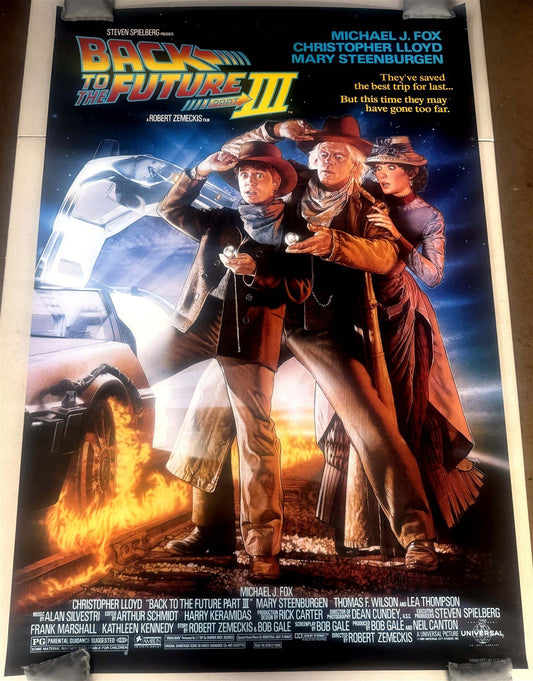 BACK TO THE FUTURE PART 3 original 27x40 movie poster 1989 Drew Struzan