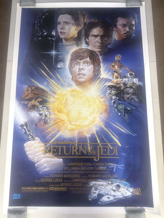 RETURN OF THE JEDI 10TH ANNIVERSARY Kazo Sano original 27x41 movie poster