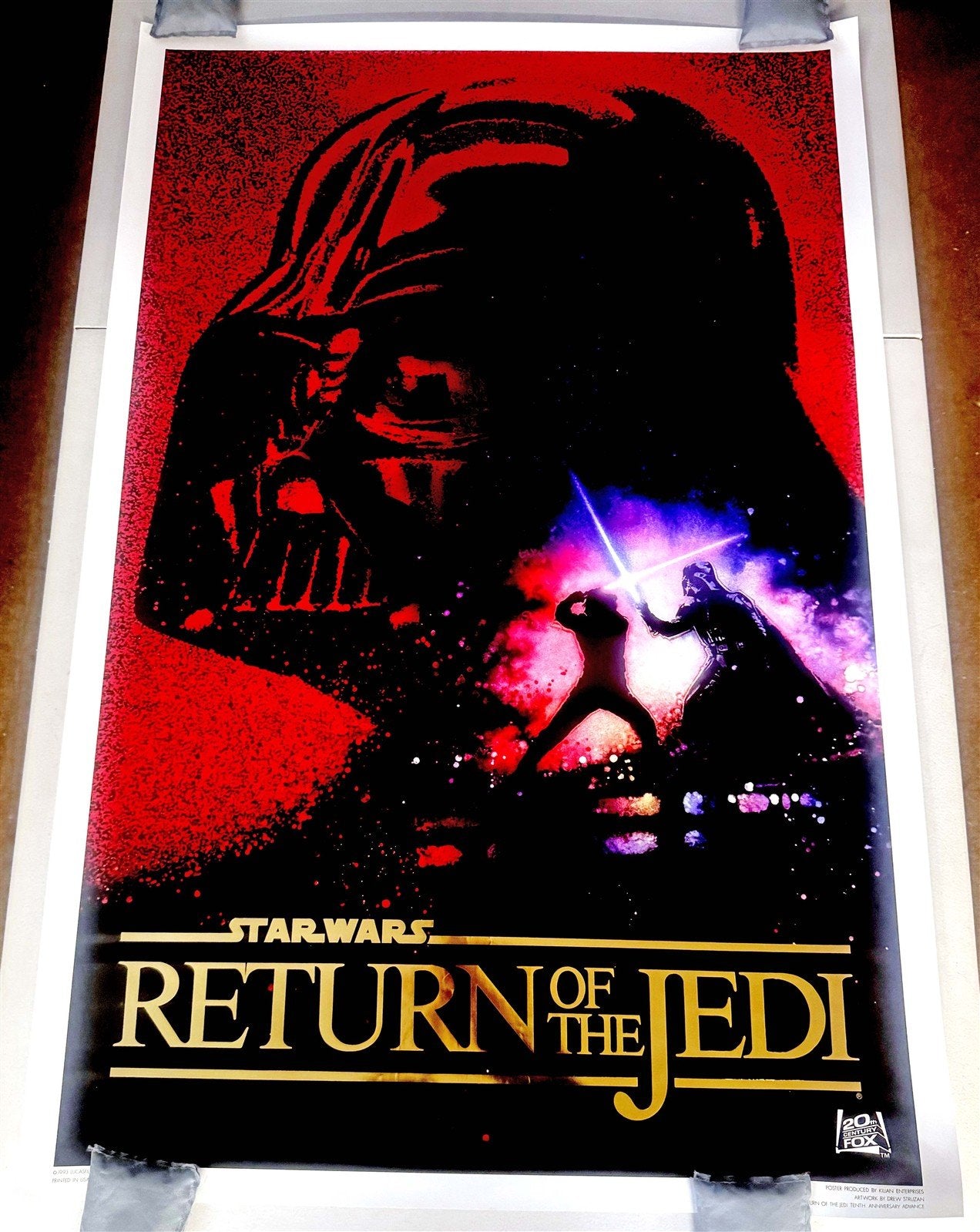 RETURN OF THE JEDI 10TH ANNIVERSARY Drew Struzan original 27x41 movie poster