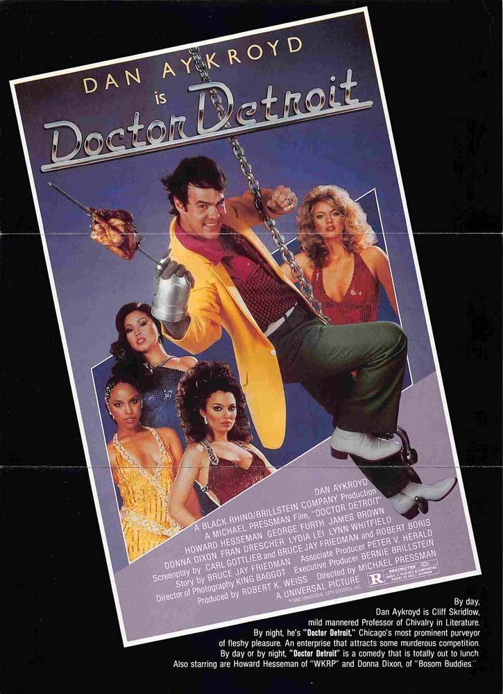 Dan Aykroyd DOCTOR DETROIT Donna Dixon color foldout brochure 1982