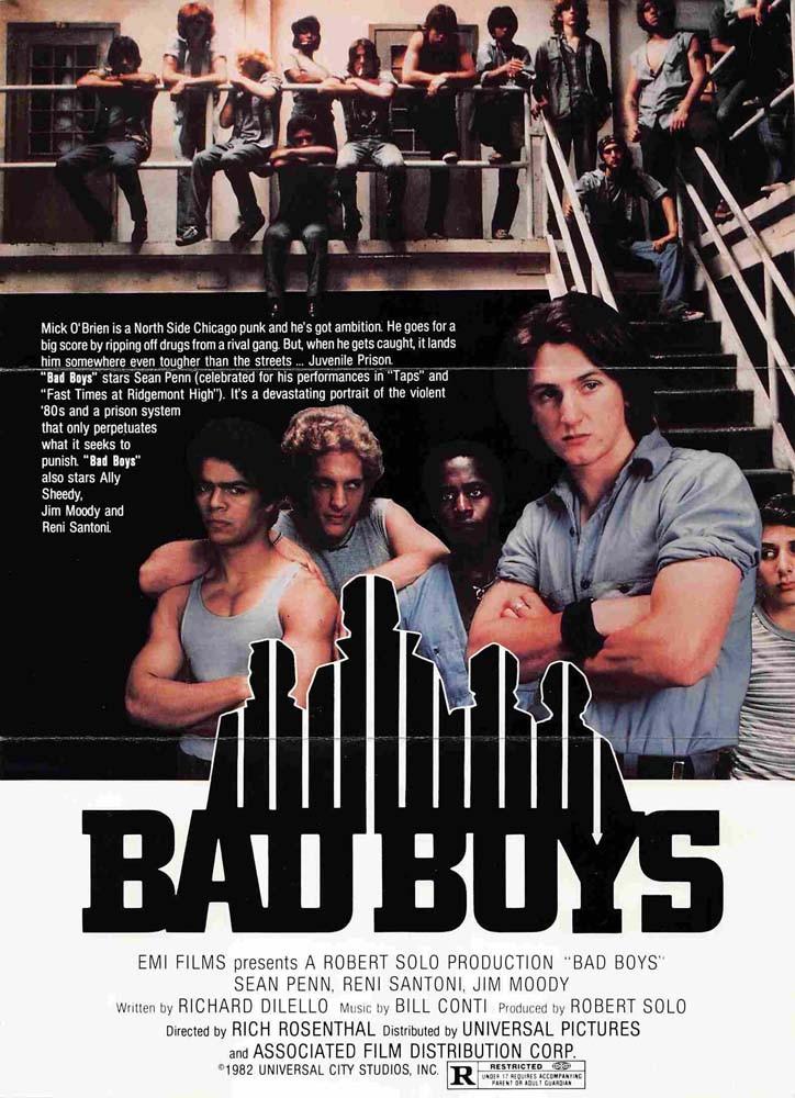 Sean Penn BAD BOYS Reni Santoni Esai Morales color foldout brochure 1982