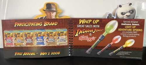 Kellogg's INDIANA JONES KUNG FU PANDA spiral bound promo booklet 2008