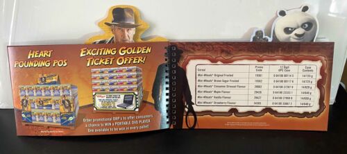 Kellogg's INDIANA JONES KUNG FU PANDA spiral bound promo booklet 2008