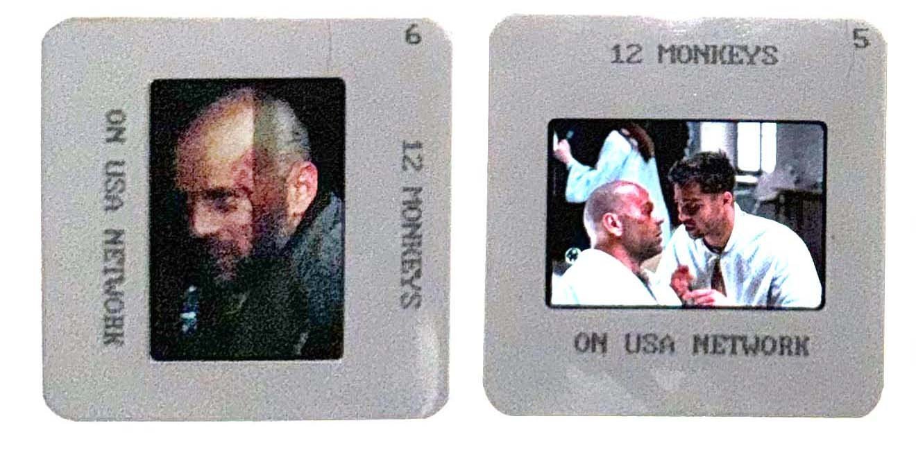 Bruce Willis 12 MONKEYS Brad Pitt original 35mm studio press slides 2002